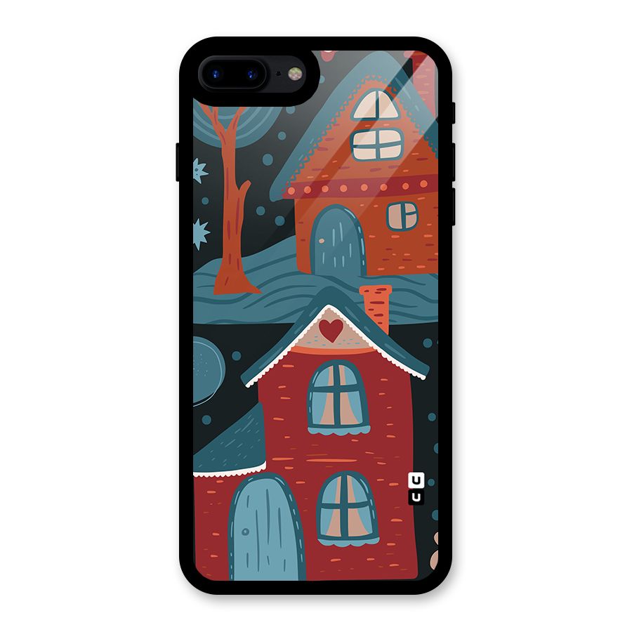 Nordic Arts Houses Glass Back Case for iPhone 7 Plus