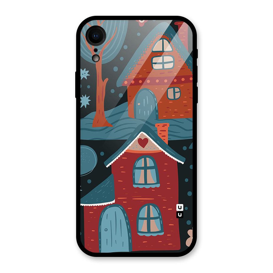 Nordic Arts Houses Glass Back Case for iPhone XR