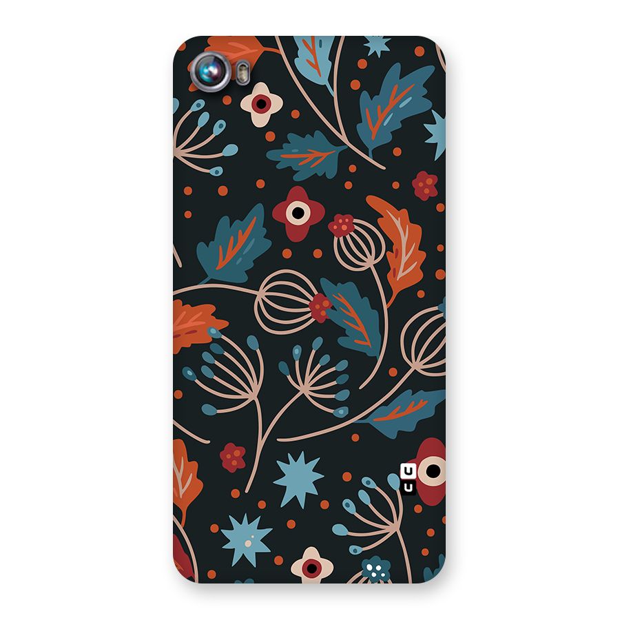 Nordic Arts Leaves Back Case for Canvas Fire 4 (A107)