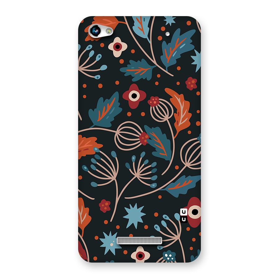 Nordic Arts Leaves Back Case for Canvas Hue 2 A316