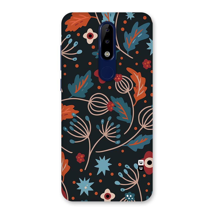 Nordic Arts Leaves Back Case for Nokia 5.1 Plus