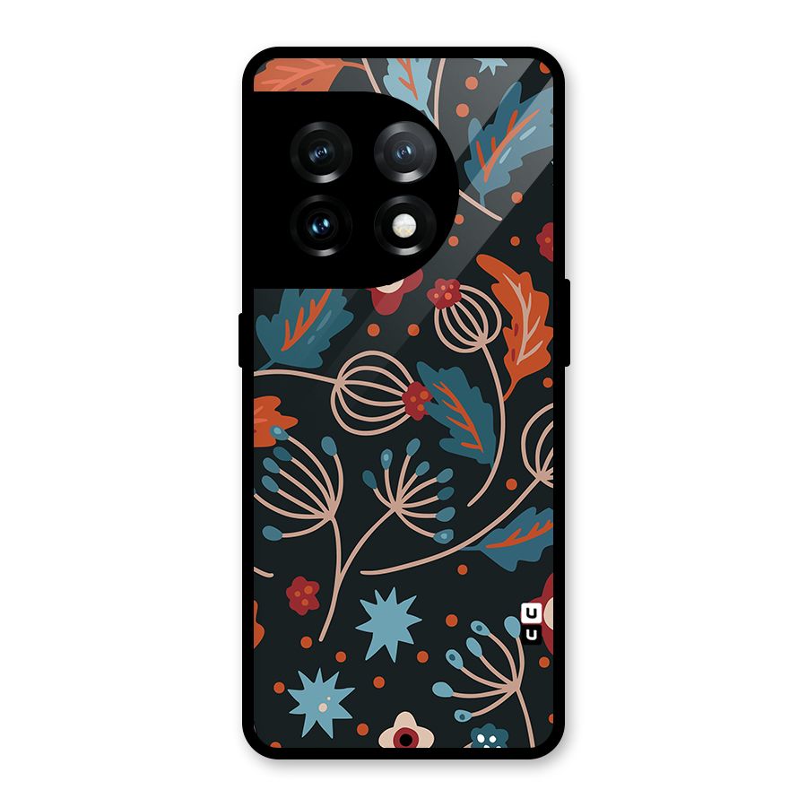 Nordic Arts Leaves Glass Back Case for OnePlus 11