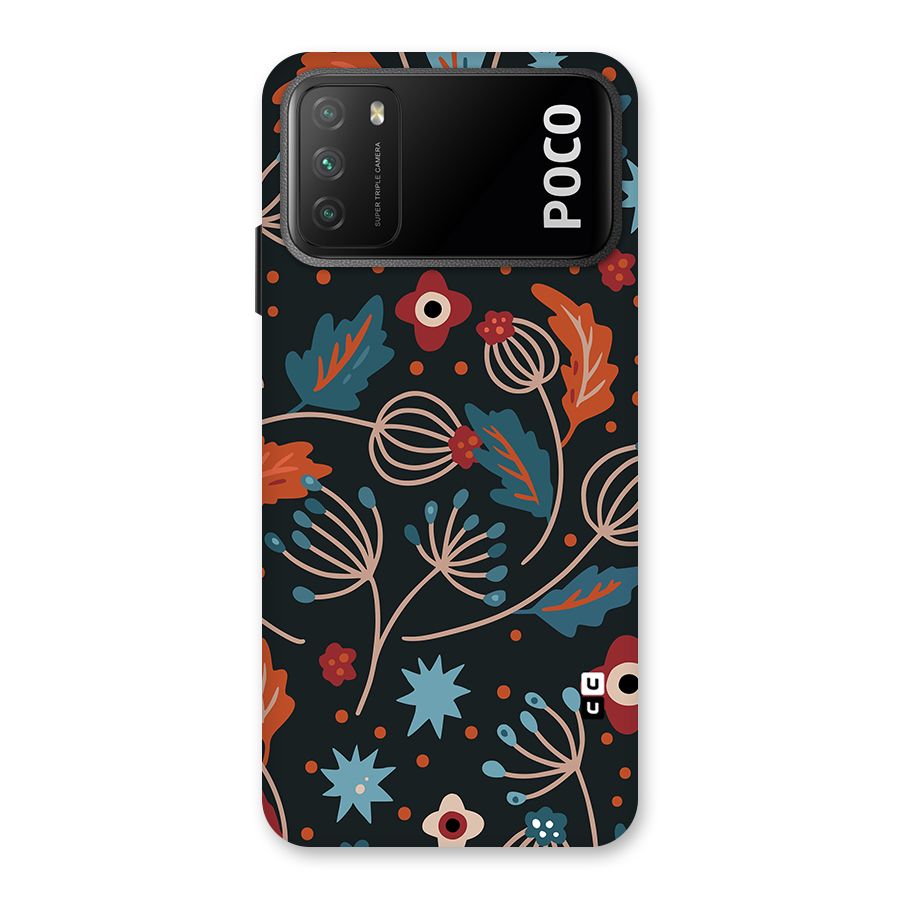 Nordic Arts Leaves Back Case for Poco M3