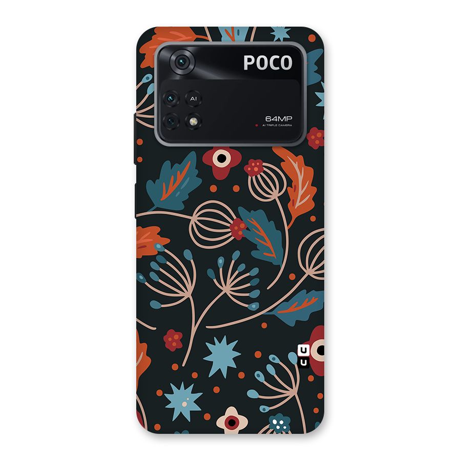 Nordic Arts Leaves Back Case for Poco M4 Pro 4G