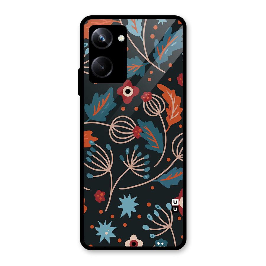 Nordic Arts Leaves Glass Back Case for Realme 10 Pro