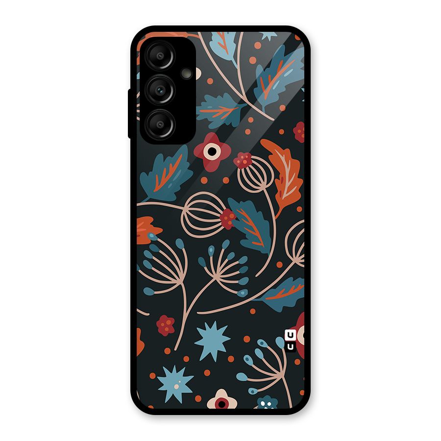 Nordic Arts Leaves Glass Back Case for Galaxy A14 5G