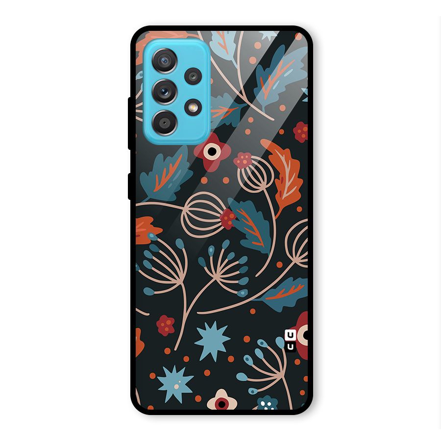 Nordic Arts Leaves Glass Back Case for Galaxy A52