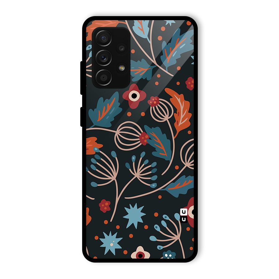 Nordic Arts Leaves Glass Back Case for Galaxy A53 5G