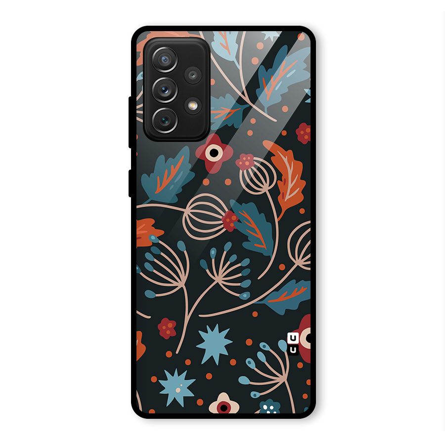 Nordic Arts Leaves Glass Back Case for Galaxy A72