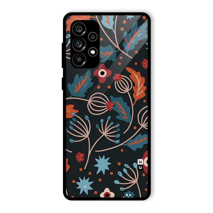 Nordic Arts Leaves Glass Back Case for Galaxy A73 5G