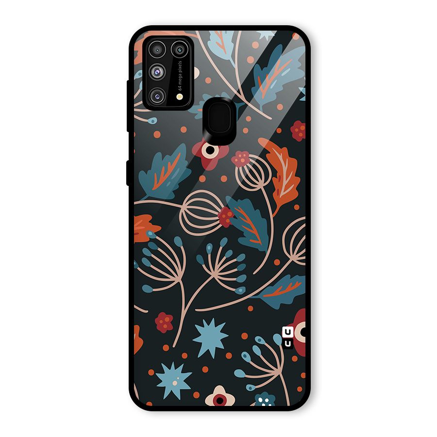 Nordic Arts Leaves Glass Back Case for Galaxy M31