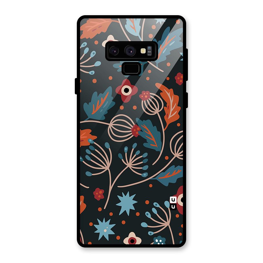 Nordic Arts Leaves Glass Back Case for Galaxy Note 9