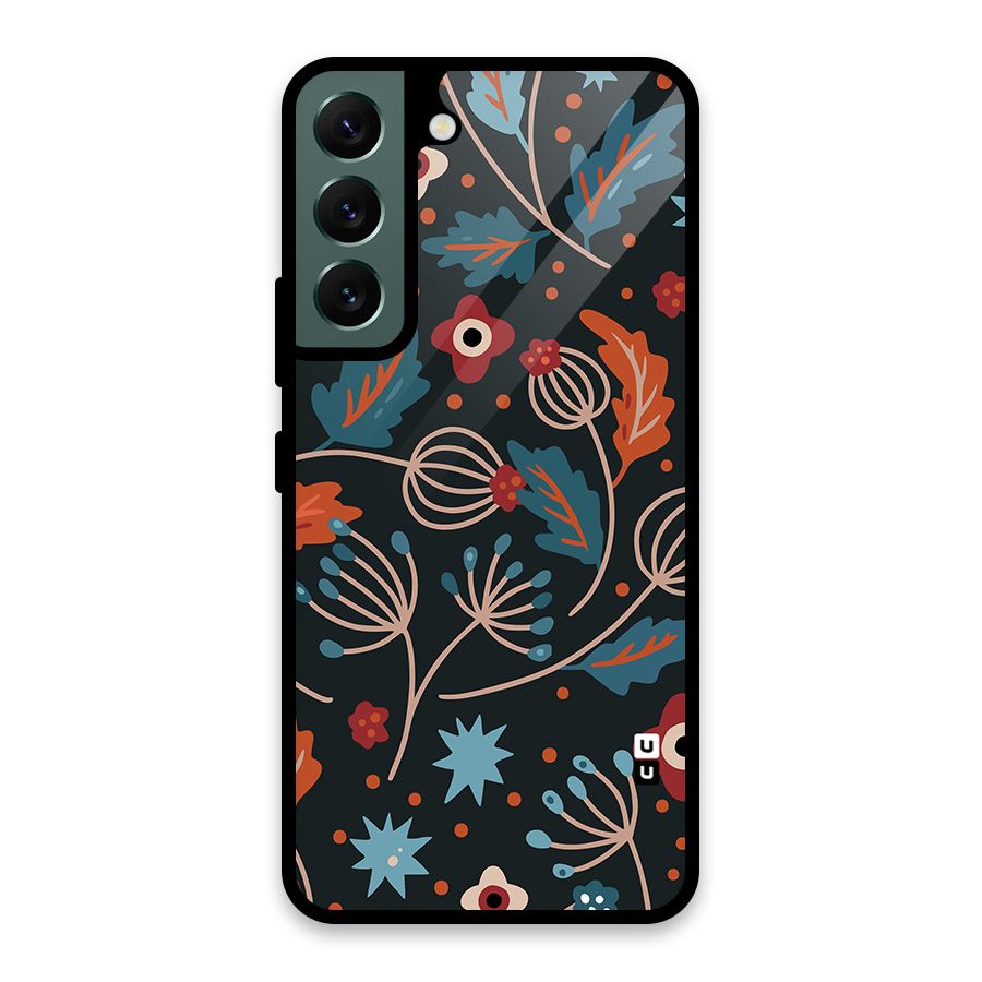 Nordic Arts Leaves Glass Back Case for Galaxy S22 5G