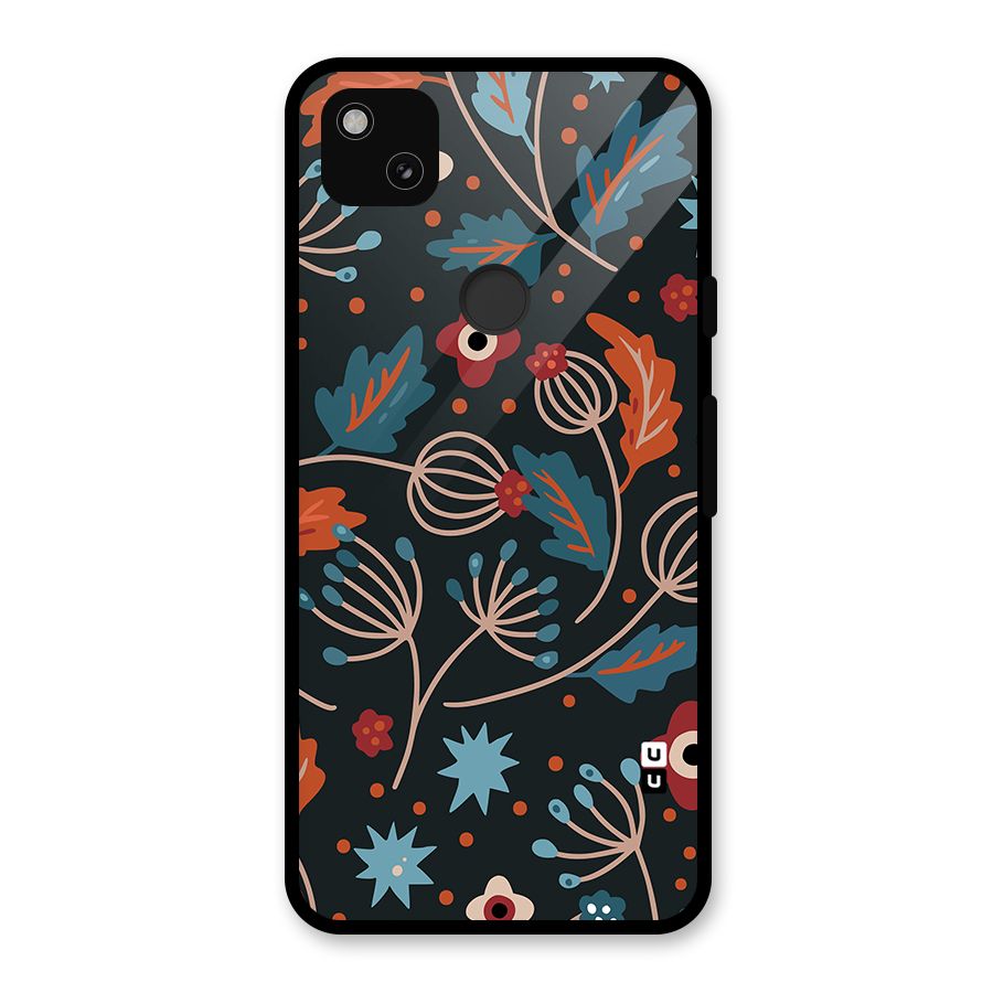 Nordic Arts Leaves Glass Back Case for Google Pixel 4a