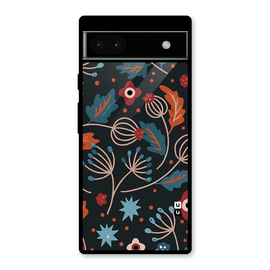Nordic Arts Leaves Glass Back Case for Google Pixel 6a