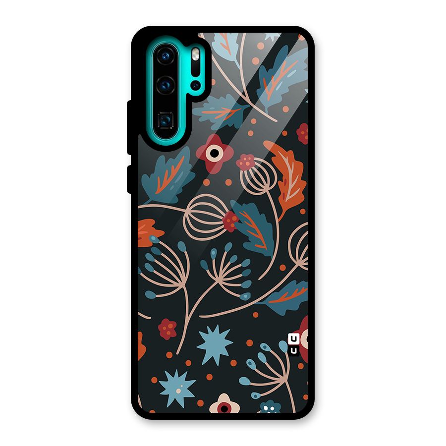 Nordic Arts Leaves Glass Back Case for Huawei P30 Pro