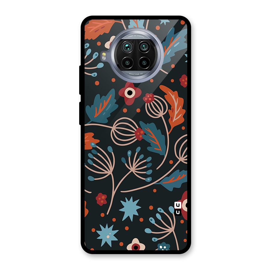 Nordic Arts Leaves Glass Back Case for Mi 10i