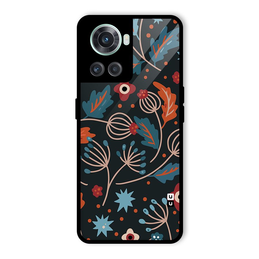 Nordic Arts Leaves Glass Back Case for OnePlus 10R