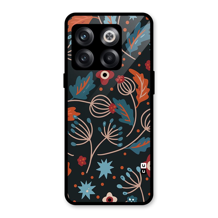 Nordic Arts Leaves Glass Back Case for OnePlus 10T