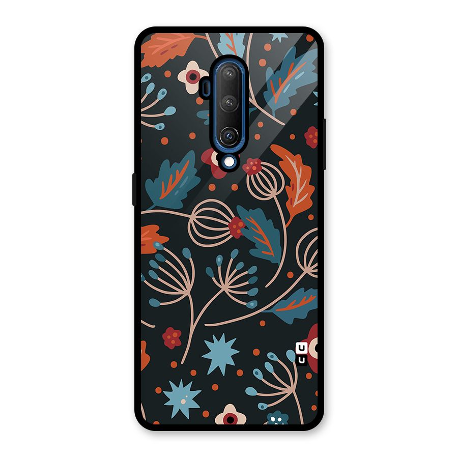 Nordic Arts Leaves Glass Back Case for OnePlus 7T Pro