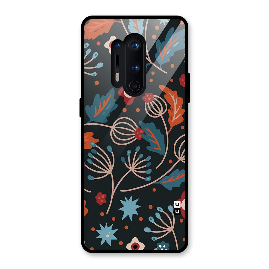 Nordic Arts Leaves Glass Back Case for OnePlus 8 Pro