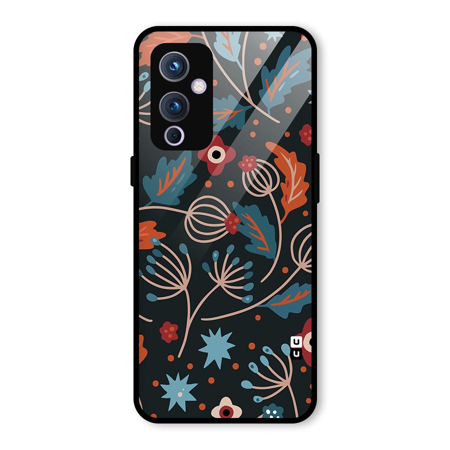 Nordic Arts Leaves Glass Back Case for OnePlus 9