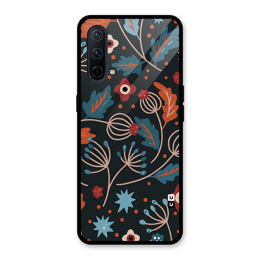 Nordic Arts Leaves Glass Back Case for OnePlus Nord CE 5G