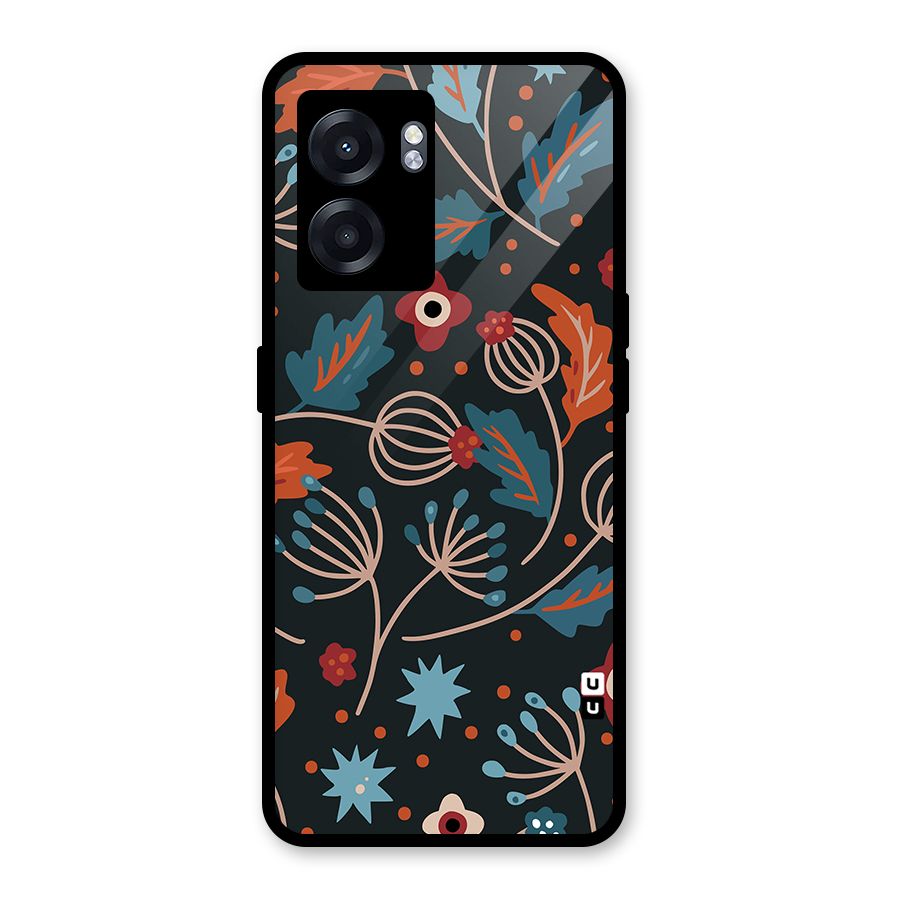 Nordic Arts Leaves Glass Back Case for Oppo K10 (5G)