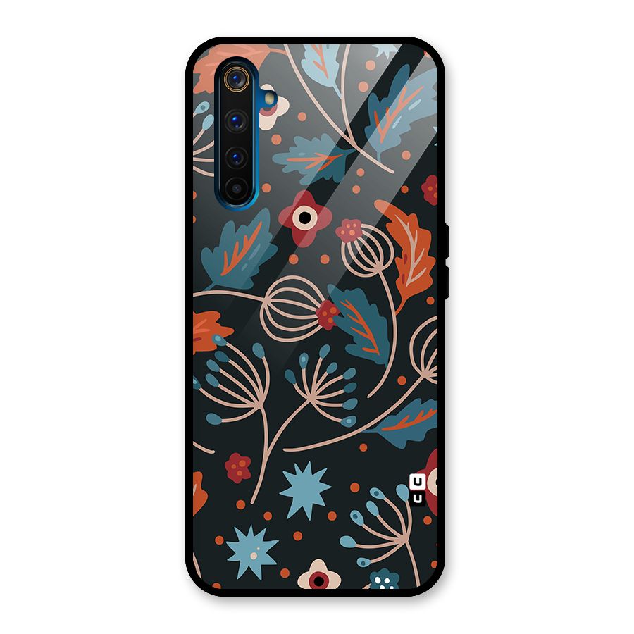 Nordic Arts Leaves Glass Back Case for Realme 6 Pro