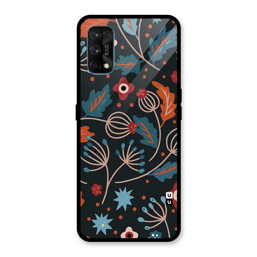 Nordic Arts Leaves Glass Back Case for Realme 7 Pro