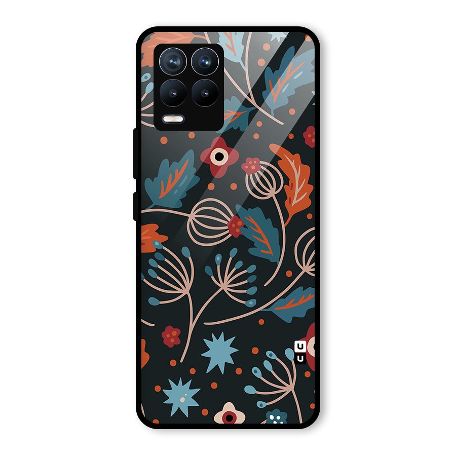 Nordic Arts Leaves Glass Back Case for Realme 8 Pro