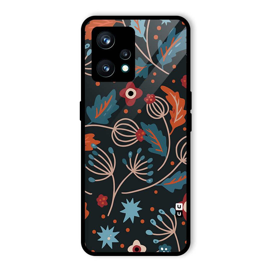 Nordic Arts Leaves Glass Back Case for Realme 9 Pro Plus 5G