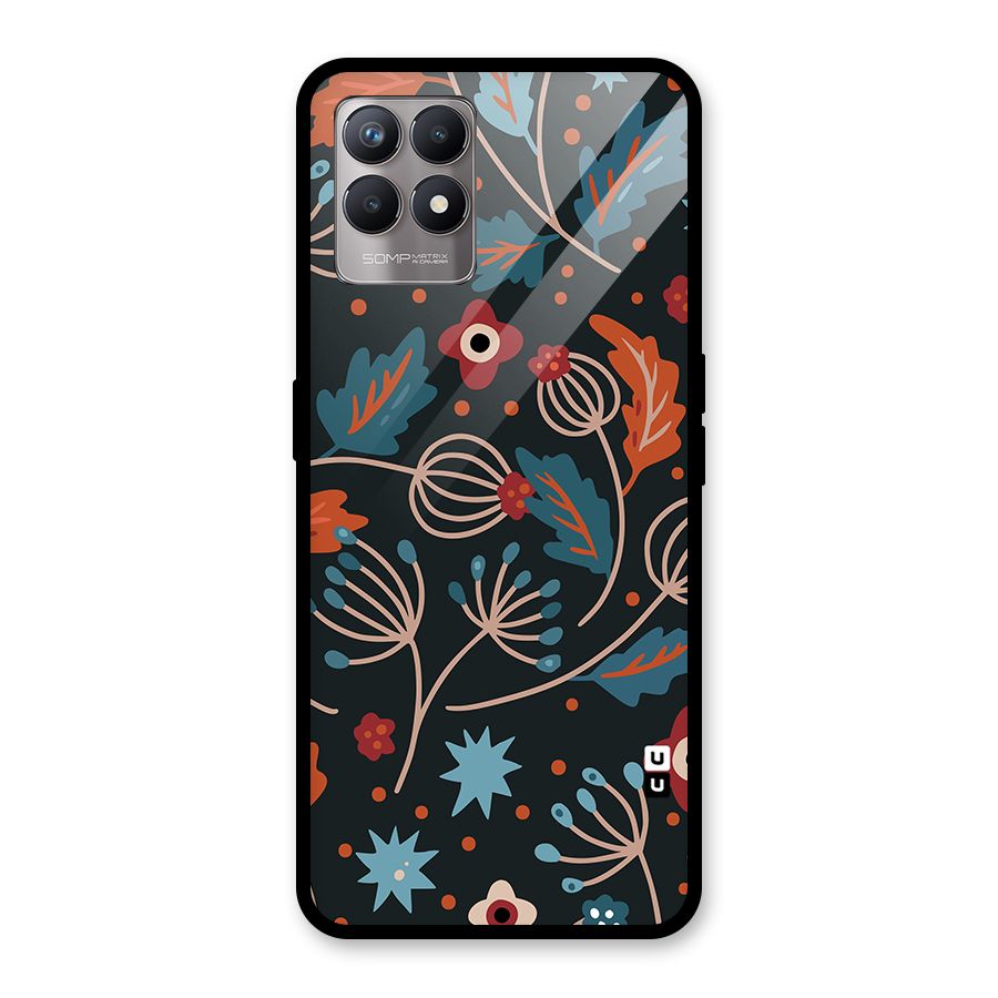Nordic Arts Leaves Glass Back Case for Realme Narzo 50