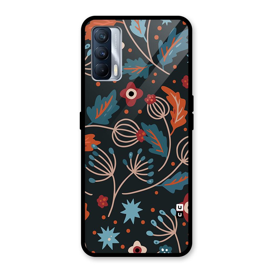 Nordic Arts Leaves Glass Back Case for Realme X7