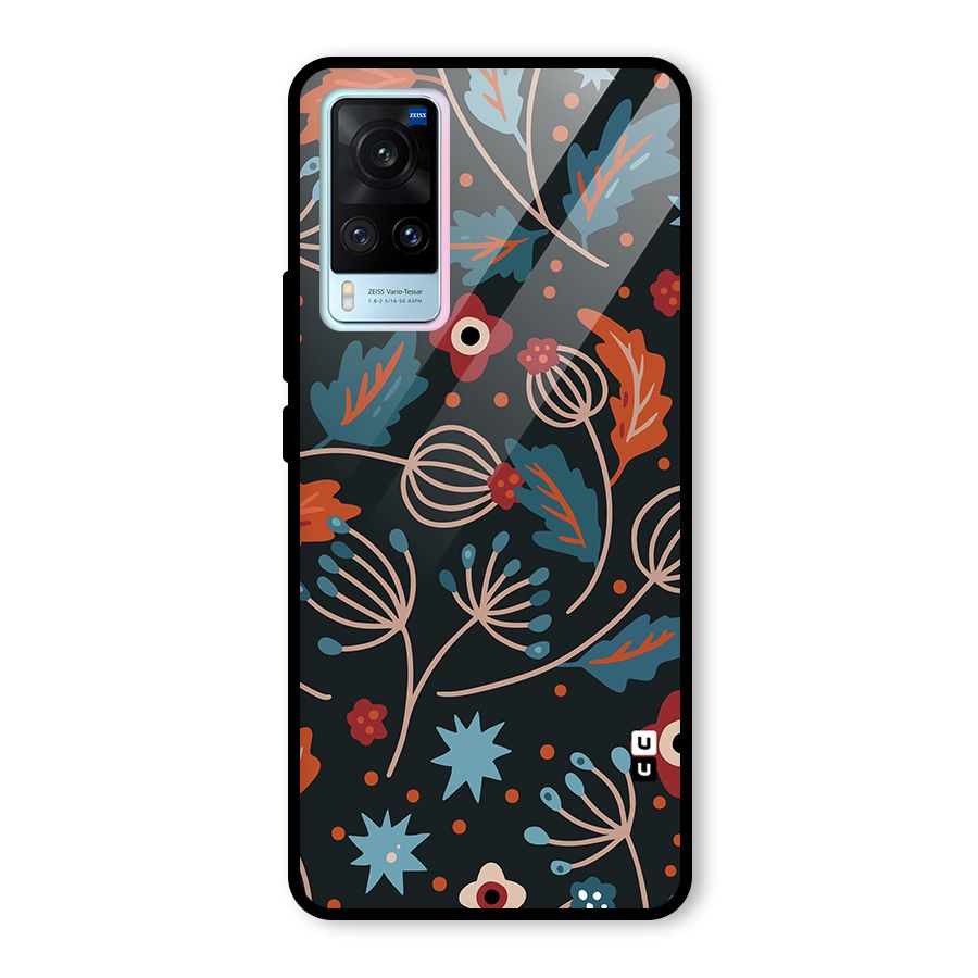 Nordic Arts Leaves Glass Back Case for Vivo X60