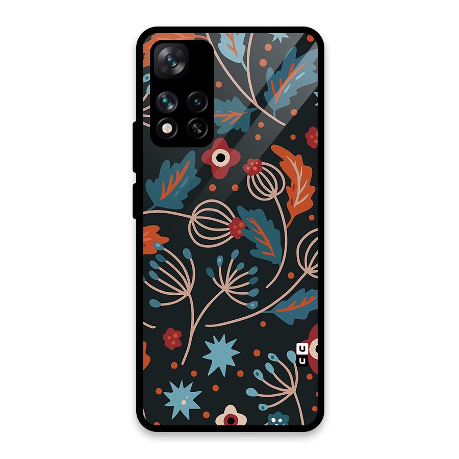 Nordic Arts Leaves Glass Back Case for Xiaomi 11i 5G