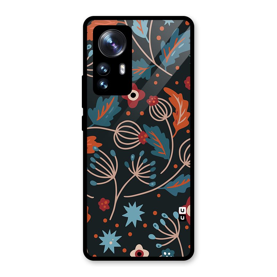 Nordic Arts Leaves Glass Back Case for Xiaomi 12 Pro