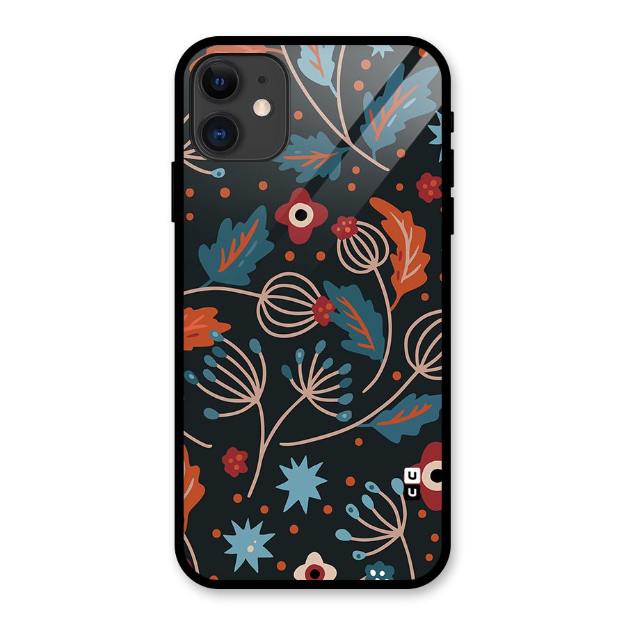 Nordic Arts Leaves Glass Back Case for iPhone 11