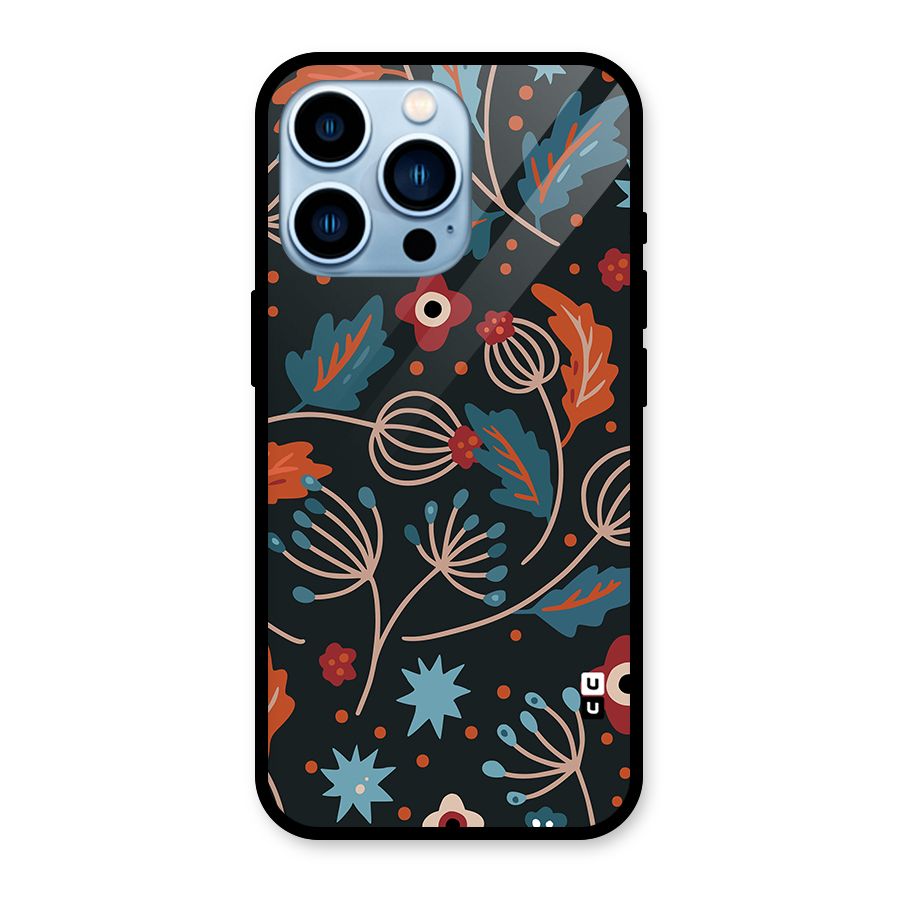 Nordic Arts Leaves Glass Back Case for iPhone 13 Pro