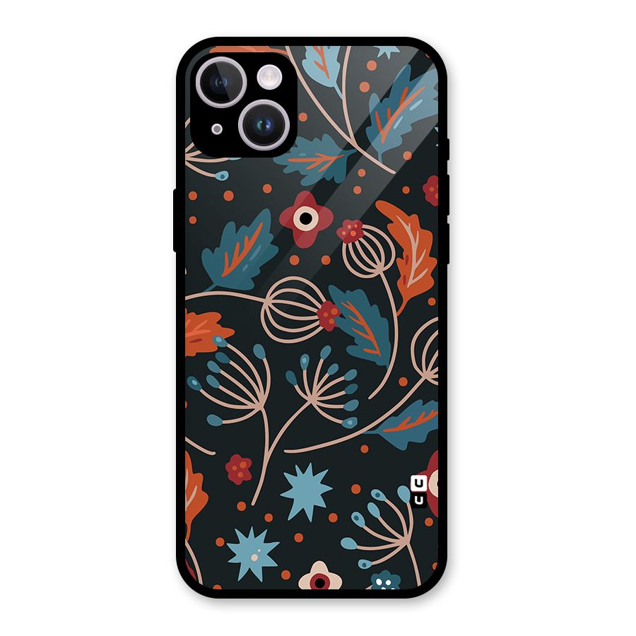 Nordic Arts Leaves Glass Back Case for iPhone 14 Plus
