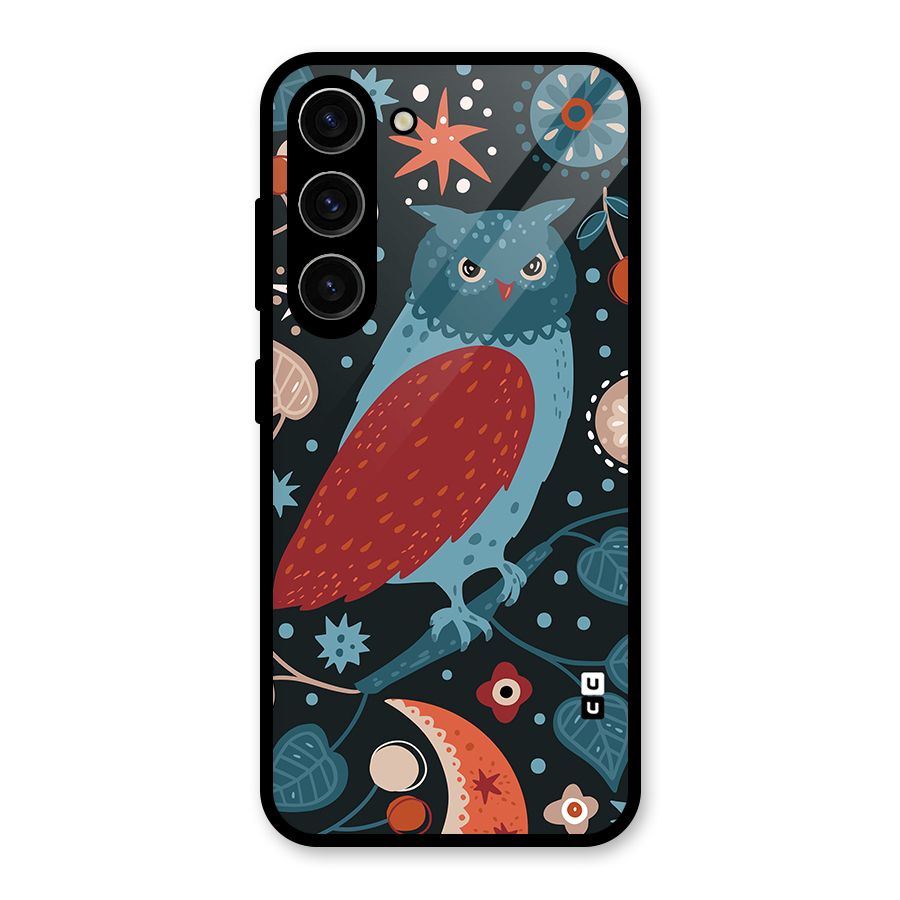 Nordic Arts Owl Glass Back Case for Galaxy S23