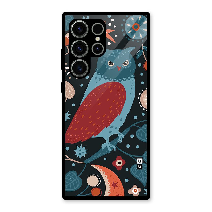 Nordic Arts Owl Glass Back Case for Galaxy S23 Ultra