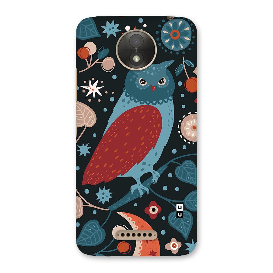 Nordic Arts Owl Back Case for Moto C Plus