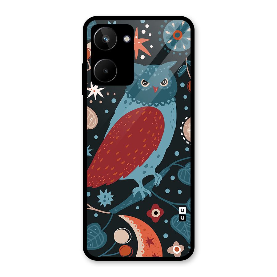 Nordic Arts Owl Glass Back Case for Realme 10