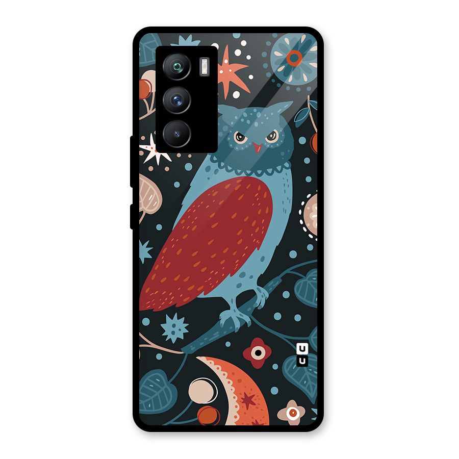 Nordic Arts Owl Glass Back Case for Vivo iQOO 9 SE