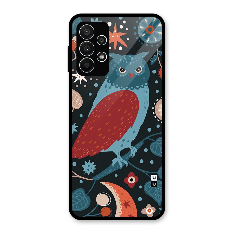 Nordic Arts Owl Glass Back Case for Galaxy A23