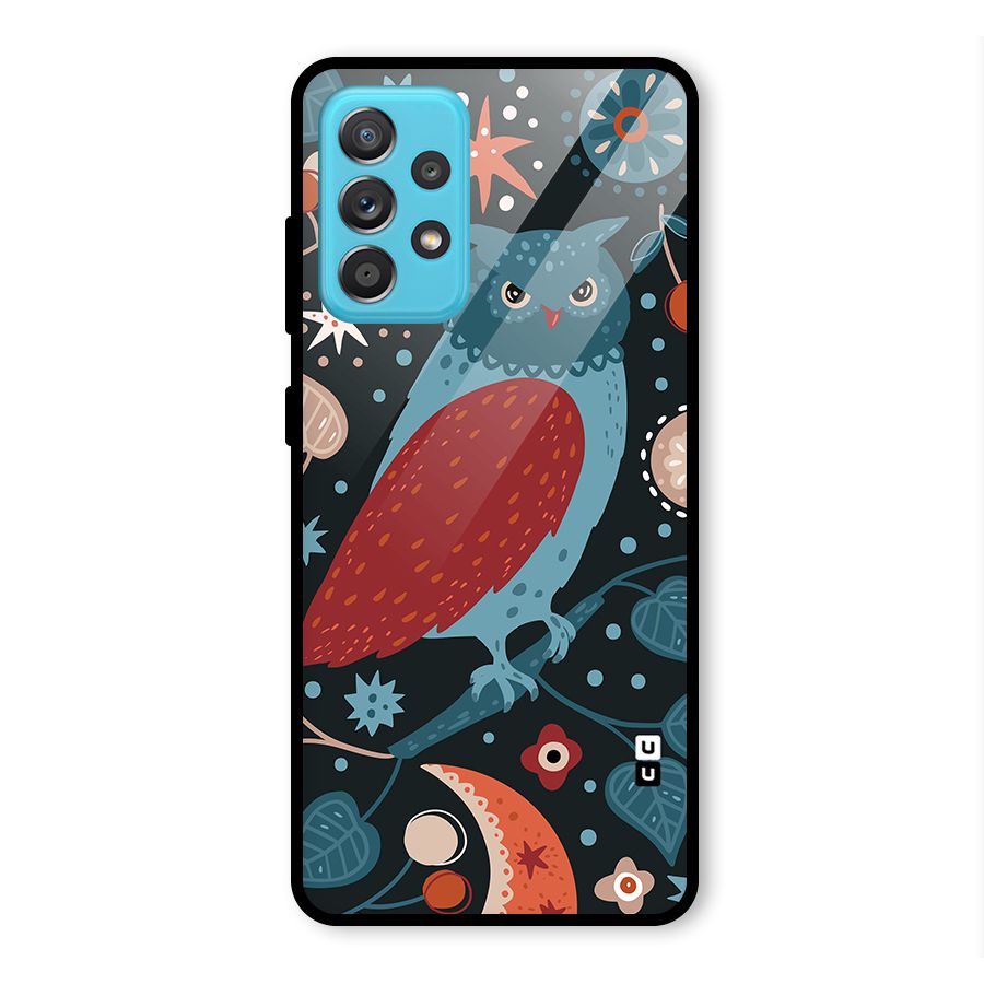 Nordic Arts Owl Glass Back Case for Galaxy A52s 5G