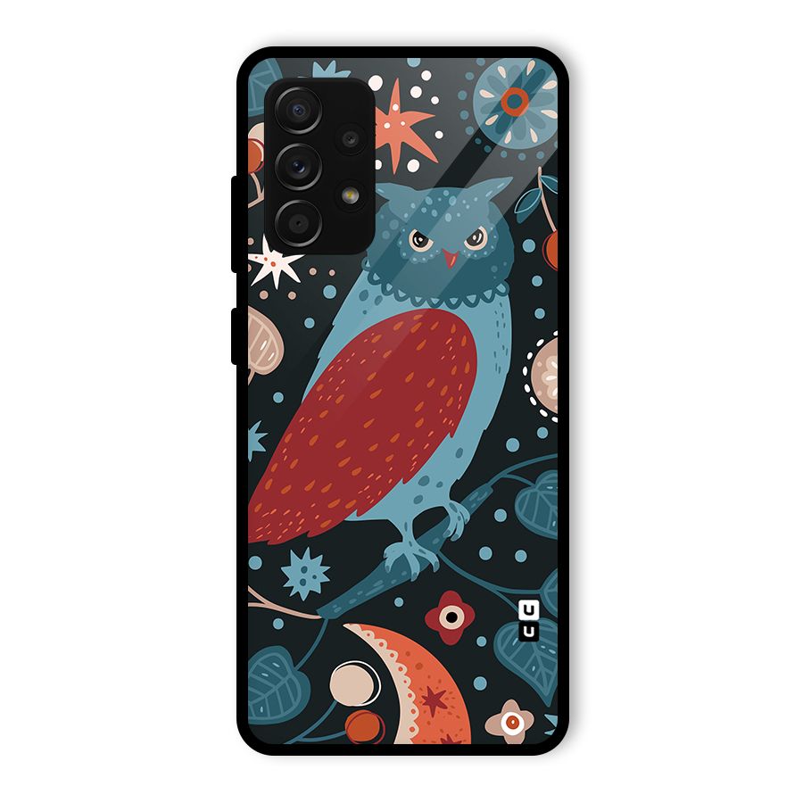 Nordic Arts Owl Glass Back Case for Galaxy A53 5G