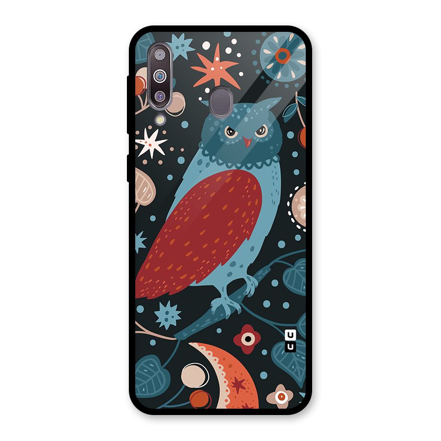 Nordic Arts Owl Glass Back Case for Galaxy M30