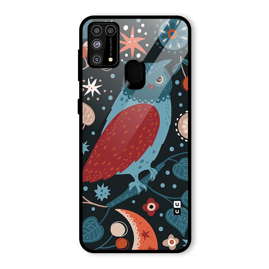 Nordic Arts Owl Glass Back Case for Galaxy M31